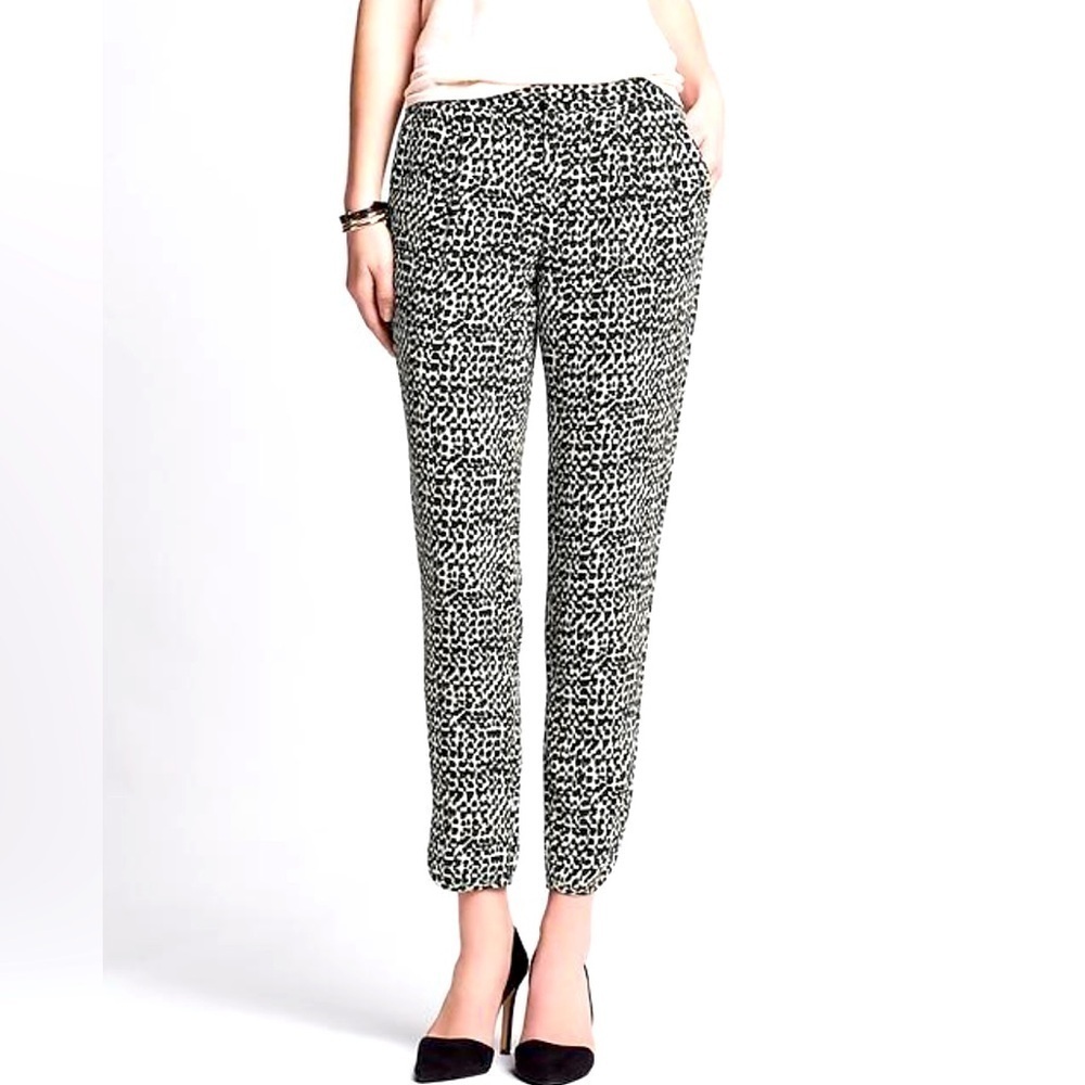 Banana Republic Printed Soft Drapey Pant, size 12L Long